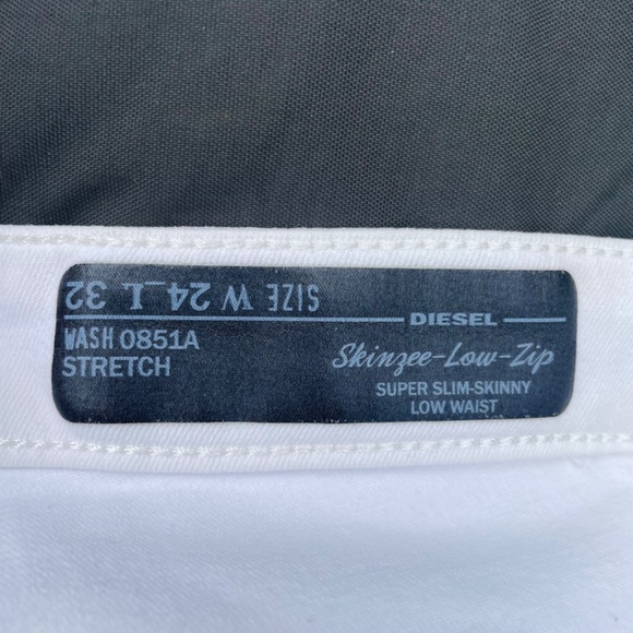 DIESEL Super Slim-Skinny Jeans | W24 L32 | Low Waist | Stretch | Wash 0851A - Picture 11 of 11